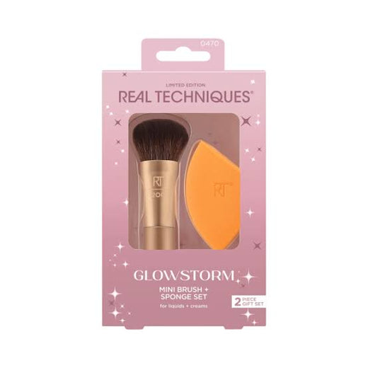 Real Techniques - Edição Limitada - Kit Glowstorm - Mini Pincel + Esponja