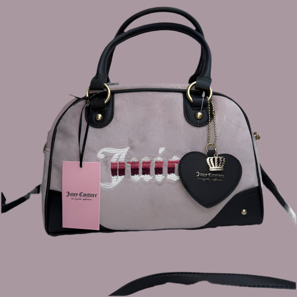 Bolsa Juicy Couture Retro Vibe Satchel Dusty Blush Chocolate