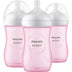 Kit 3 Mamadeiras Philips Avent Rosa Natural 260ml